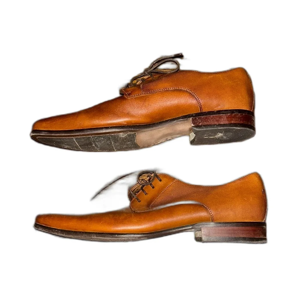 Florsheim Tan Brown Leather Oxfords Mens 12 Shoes work office dress Laceup